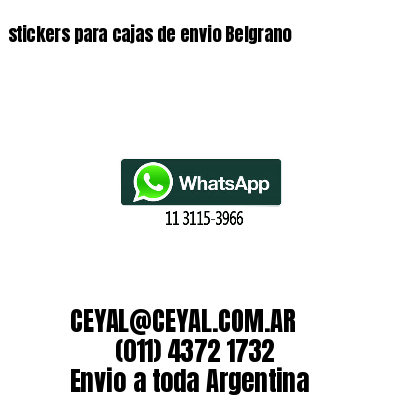 stickers para cajas de envio Belgrano