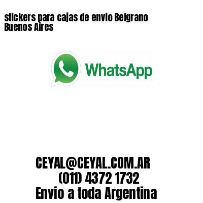 stickers para cajas de envio Belgrano  Buenos Aires