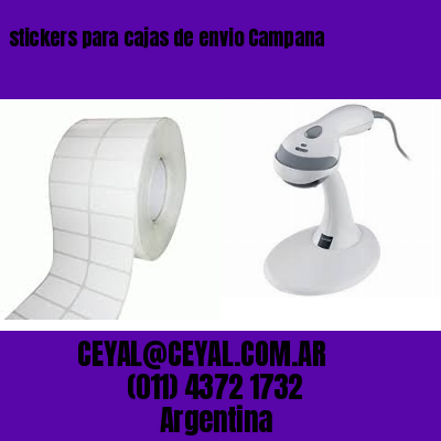 stickers para cajas de envio Campana
