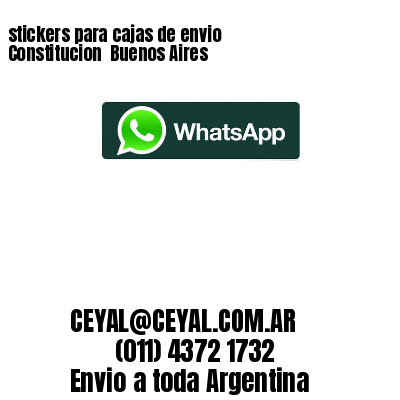 stickers para cajas de envio Constitucion  Buenos Aires