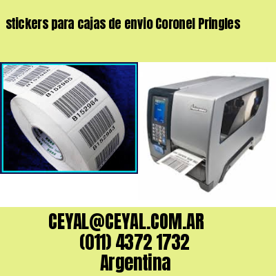 stickers para cajas de envio Coronel Pringles