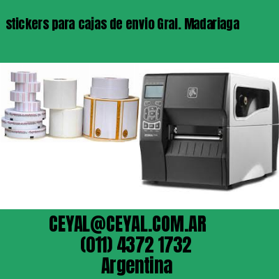 stickers para cajas de envio Gral. Madariaga