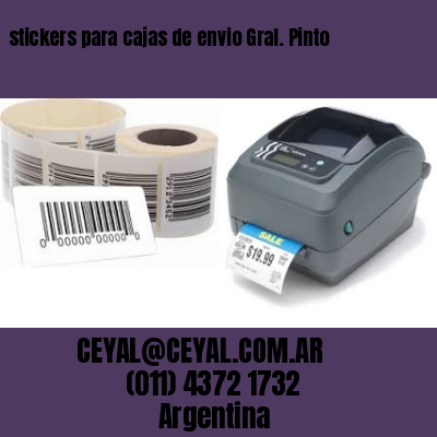 stickers para cajas de envio Gral. Pinto