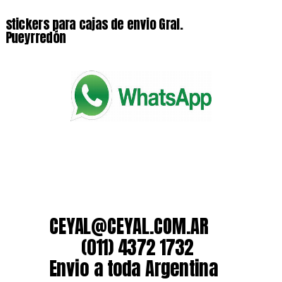 stickers para cajas de envio Gral. Pueyrredón