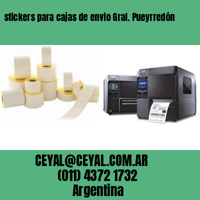 stickers para cajas de envio Gral. Pueyrredón