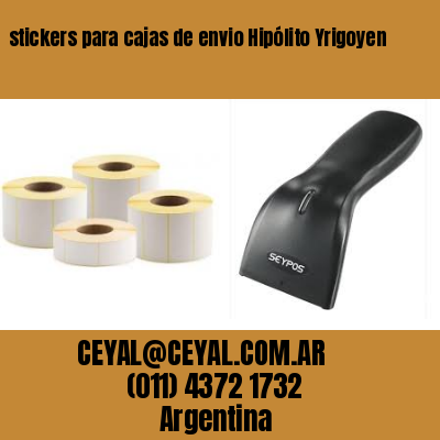 stickers para cajas de envio Hipólito Yrigoyen