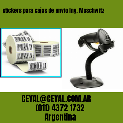 stickers para cajas de envio Ing. Maschwitz
