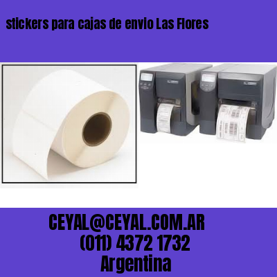 stickers para cajas de envio Las Flores