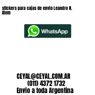 stickers para cajas de envio Leandro N. Alem