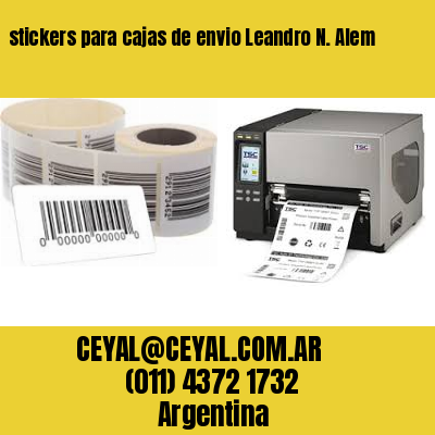 stickers para cajas de envio Leandro N. Alem