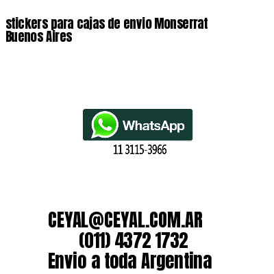 stickers para cajas de envio Monserrat  Buenos Aires