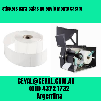 stickers para cajas de envio Monte Castro