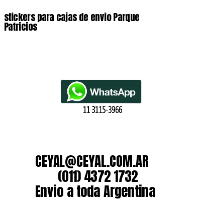 stickers para cajas de envio Parque Patricios