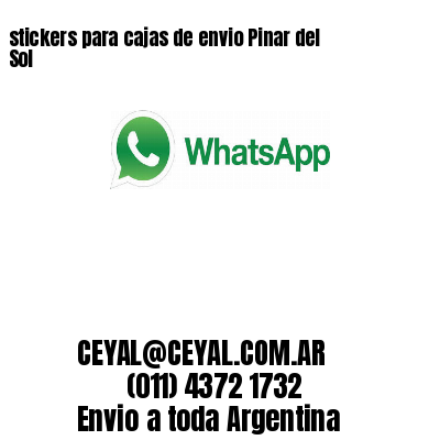 stickers para cajas de envio Pinar del Sol