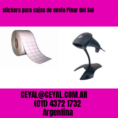 stickers para cajas de envio Pinar del Sol