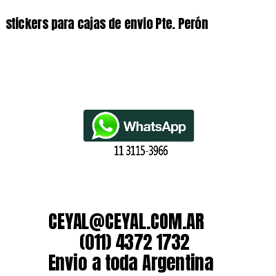stickers para cajas de envio Pte. Perón