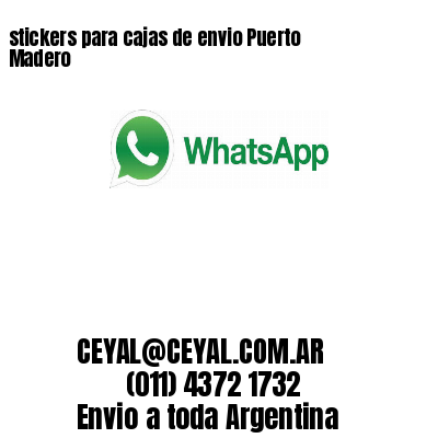 stickers para cajas de envio Puerto Madero