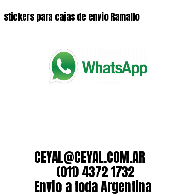 stickers para cajas de envio Ramallo