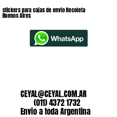 stickers para cajas de envio Recoleta  Buenos Aires