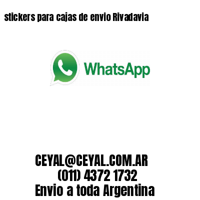 stickers para cajas de envio Rivadavia