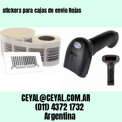 stickers para cajas de envio Rojas