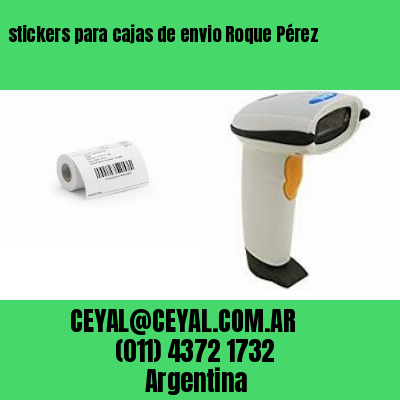 stickers para cajas de envio Roque Pérez