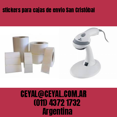 stickers para cajas de envio San Cristóbal