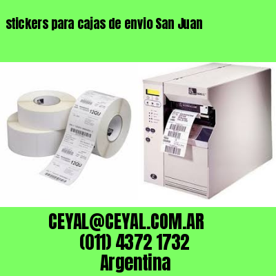 stickers para cajas de envio San Juan