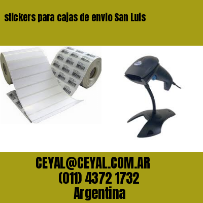 stickers para cajas de envio San Luis