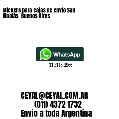 stickers para cajas de envio San Nicolás  Buenos Aires