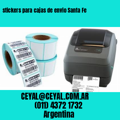 stickers para cajas de envio Santa Fe