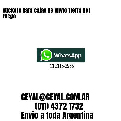 stickers para cajas de envio Tierra del Fuego