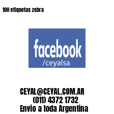 100 etiquetas zebra