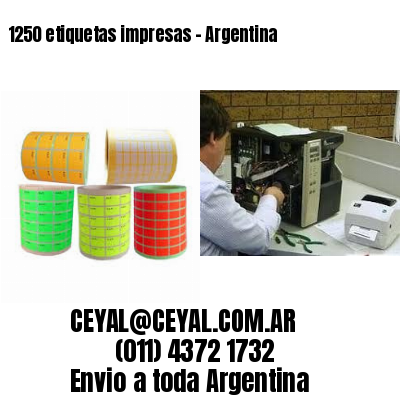 1250 etiquetas impresas – Argentina