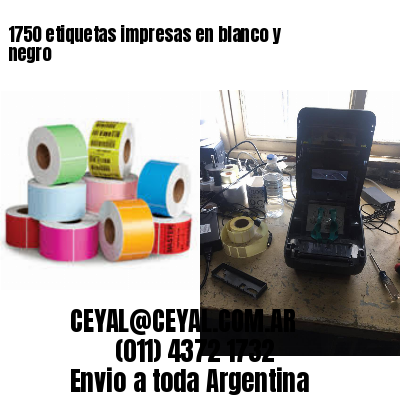 1750 etiquetas impresas en blanco y negro
