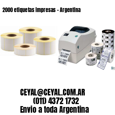 2000 etiquetas impresas – Argentina