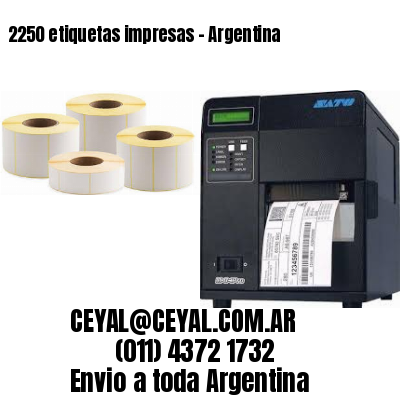 2250 etiquetas impresas – Argentina