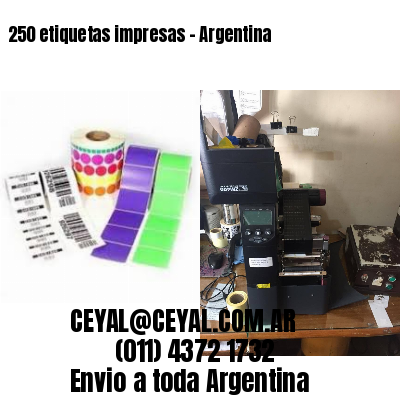 250 etiquetas impresas – Argentina