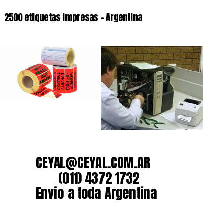 2500 etiquetas impresas – Argentina