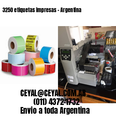 3250 etiquetas impresas – Argentina
