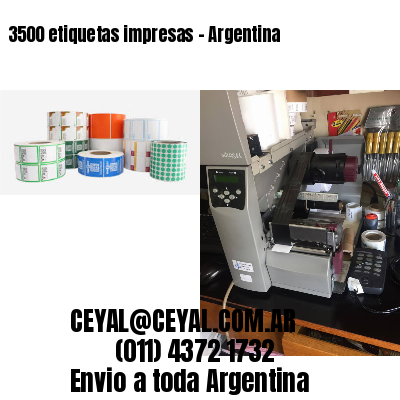 3500 etiquetas impresas – Argentina