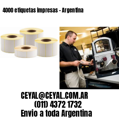 4000 etiquetas impresas – Argentina