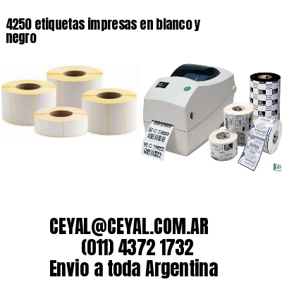 4250 etiquetas impresas en blanco y negro