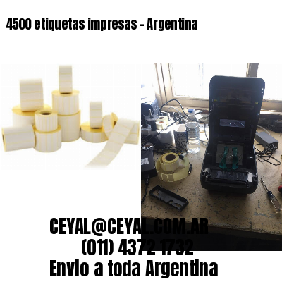 4500 etiquetas impresas – Argentina