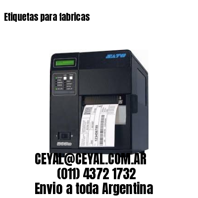 Etiquetas para fabricas