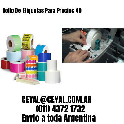 Rollo De Etiquetas Para Precios 40