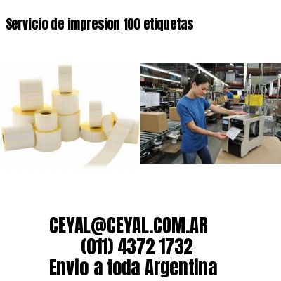 Servicio de impresion 100 etiquetas