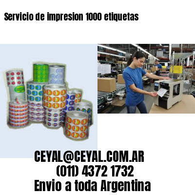 Servicio de impresion 1000 etiquetas