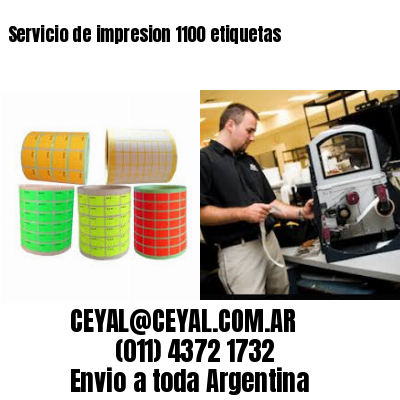 Servicio de impresion 1100 etiquetas