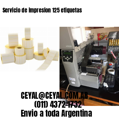 Servicio de impresion 125 etiquetas